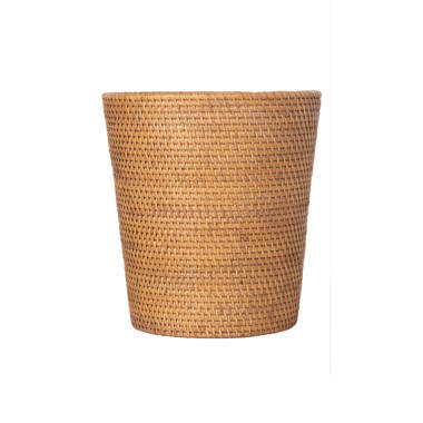 Asherville Rectangular Tapered with Metal Liner 3.5 Gallon Waste Basket Birch Lane Color: White Wash
