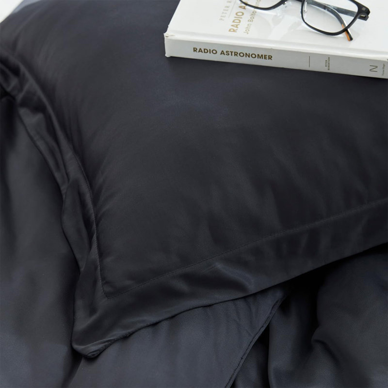Coma Inducer Cool as the Other Side of the Pillow Oversized Comforter Set, Black, King Comforter + 2 King Shams