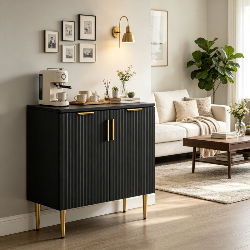 60cm Sideboard, Black