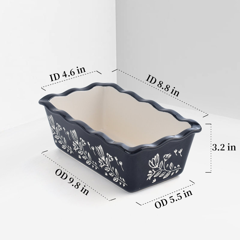 Moule à pain antiadhésif en céramique l 5,5 po x L 9,8 po Wisenvoy