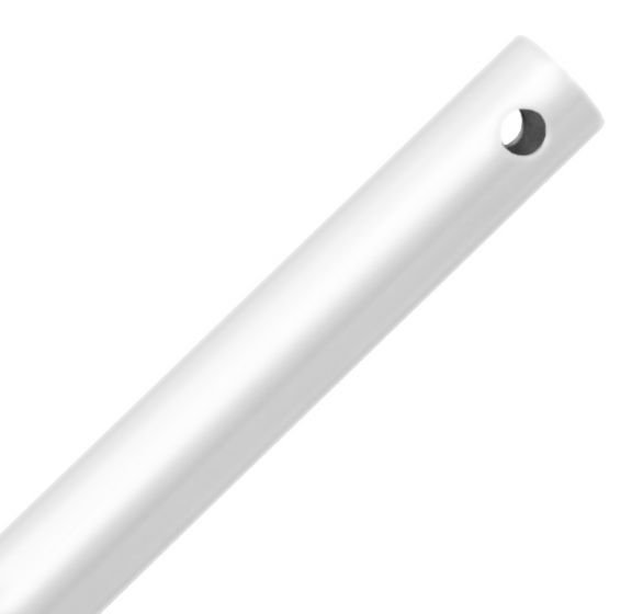 Anarkali Ceiling Fan Downrod in White, 12'' H x 0.5'' W x 0.5'' D, White
