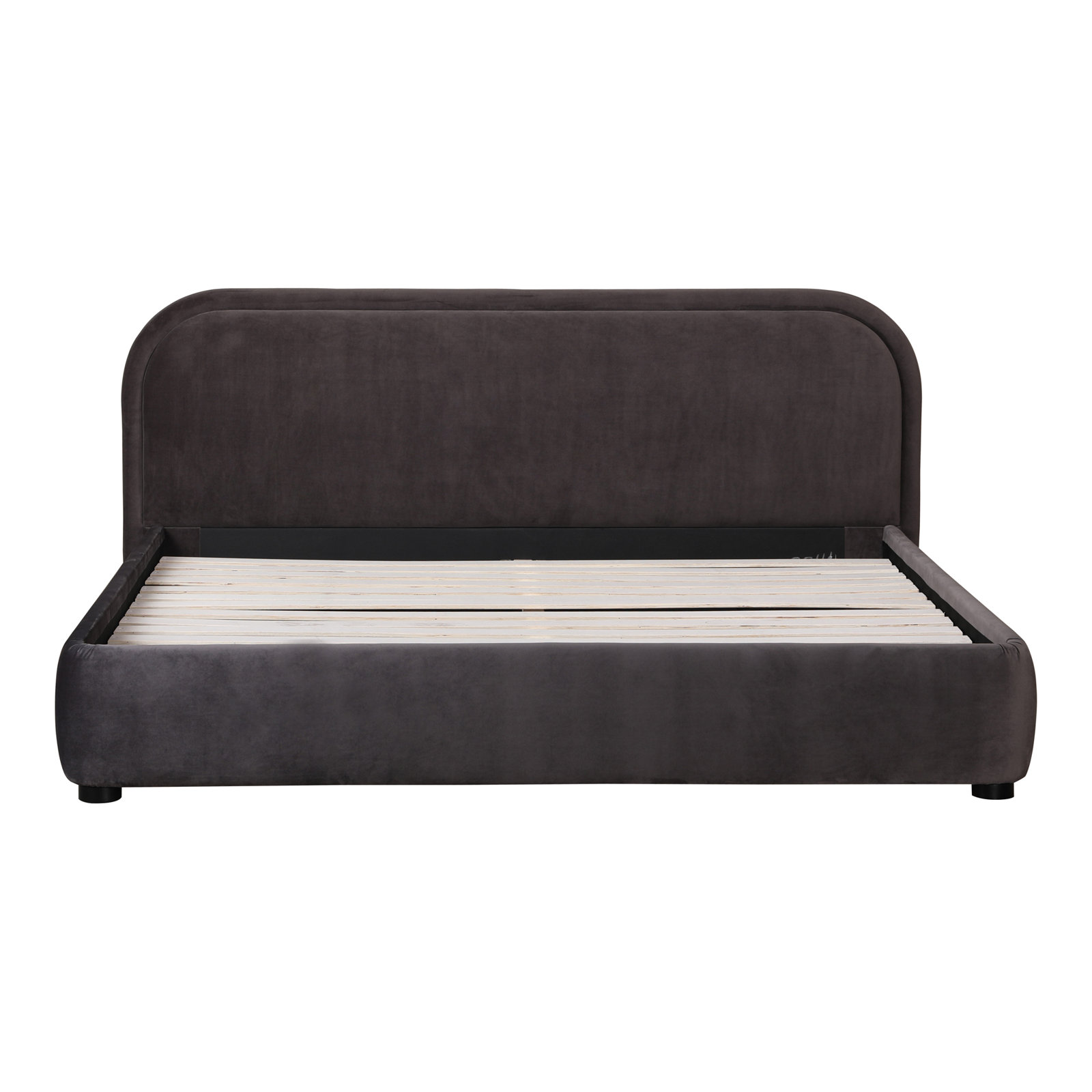 Shonda Upholstered Low Profile Platform Bed, Queen, Gray