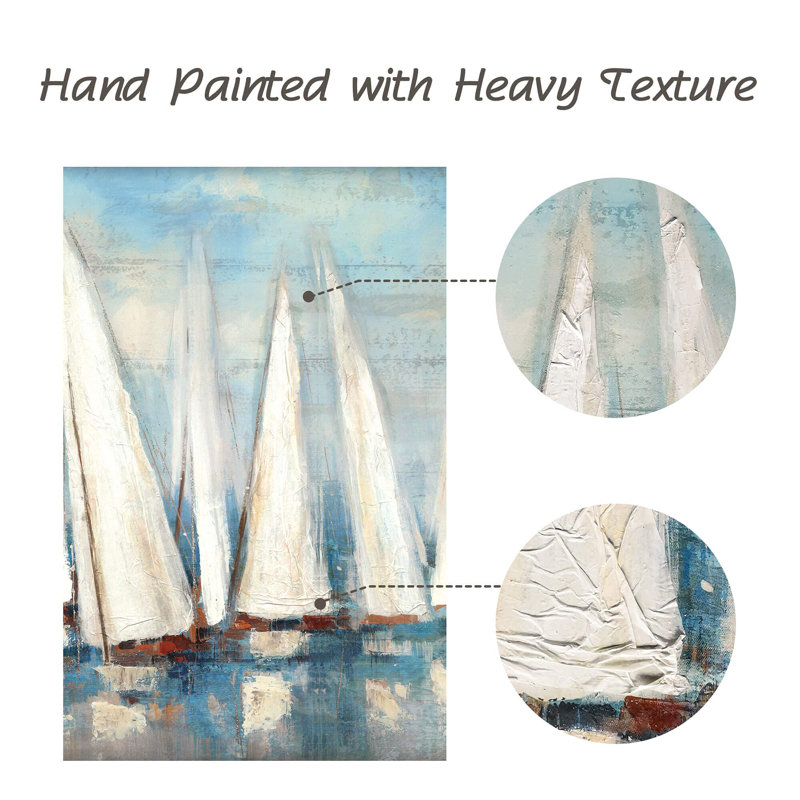 Bord de mer, peinture encadrée, art mural