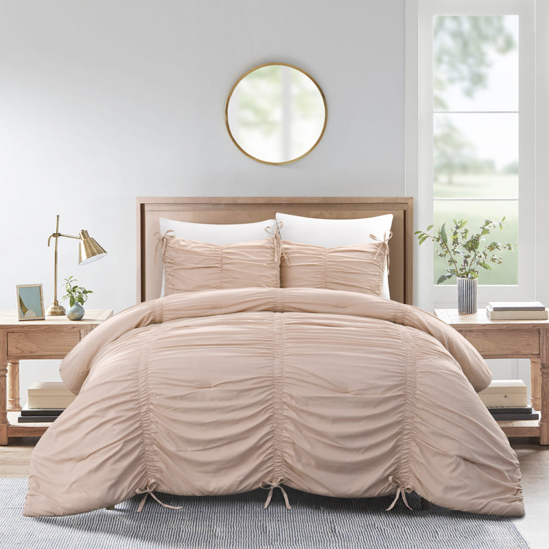  Comforter Set, Twin XL Comforter + 1 Standard Sham, Blush