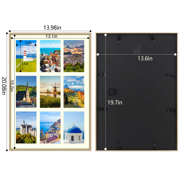 Picture Framing Mats 4x6 for 3.5x5 small size photo BLACKSET OF 6 acid free