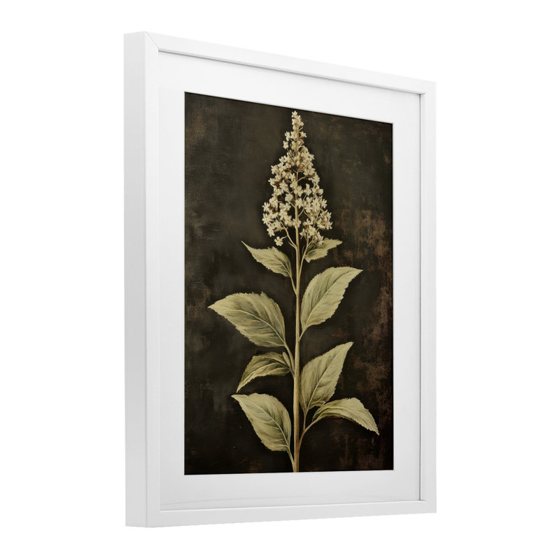 «Weathered Flower Portrait», reproduction sous verre encadrée, design par Petal Prints Design, H 16 po x l 13 po