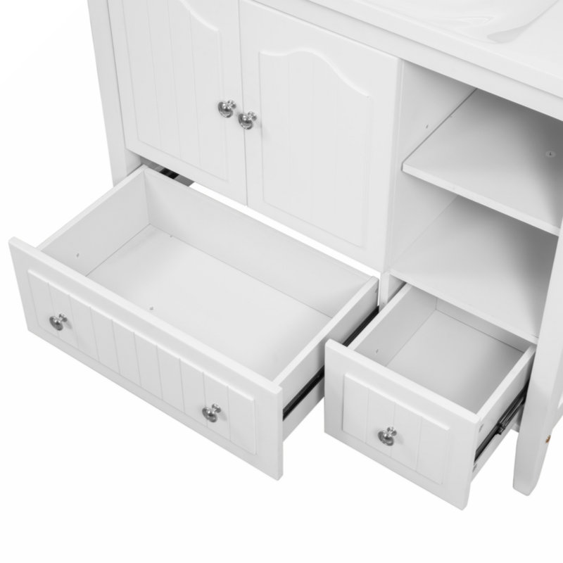 35.04'' Single Bathroom Vanity Base Only, White