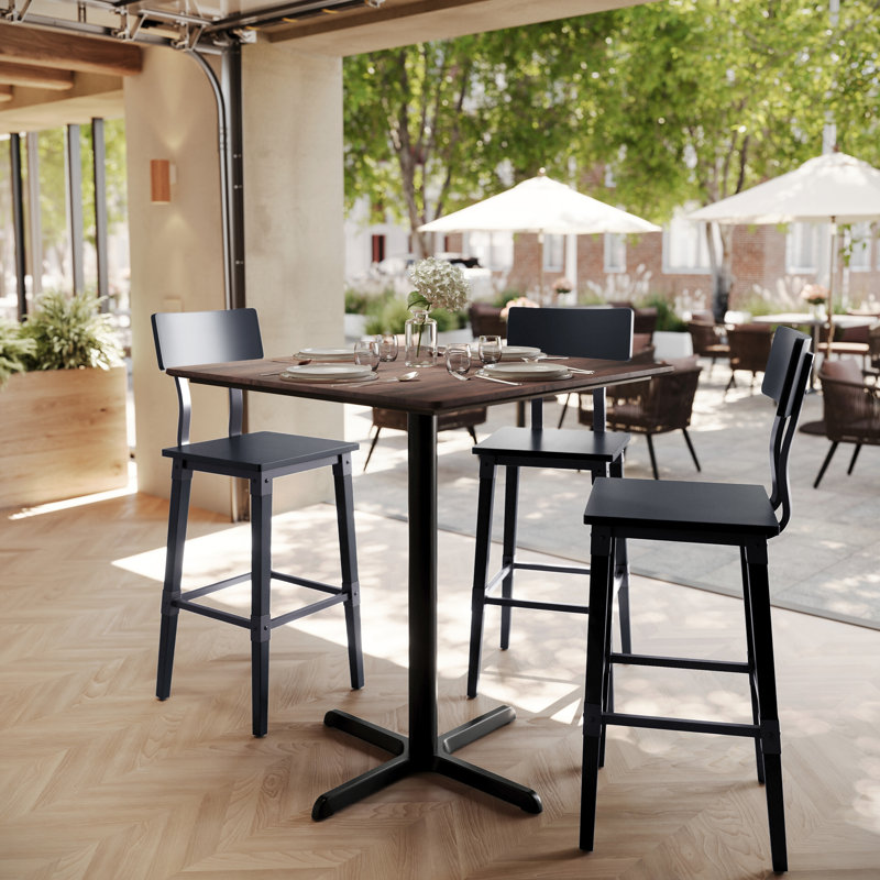 Plateau de table carré 36 po, Brun