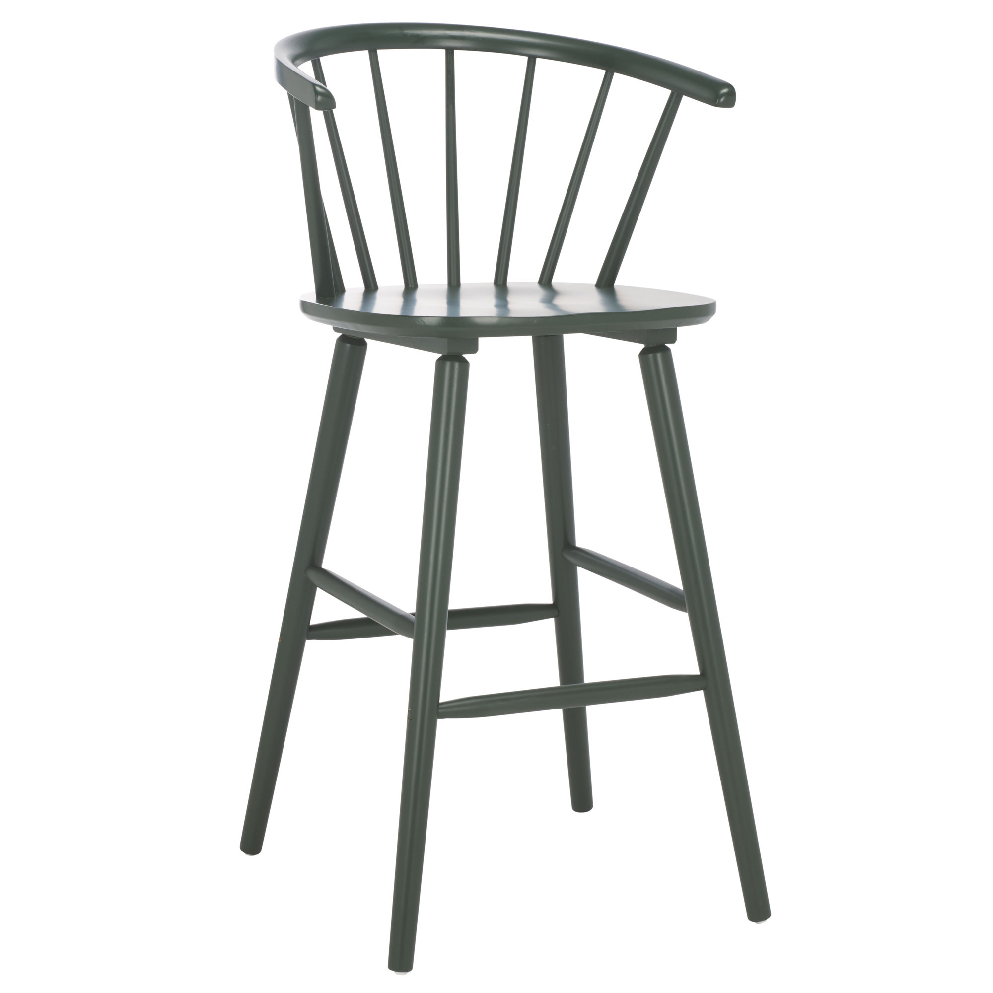 Sheffield Solid Wood Bar & Counter Stool, Garden Green, Bar Stool (29" Seat Height)