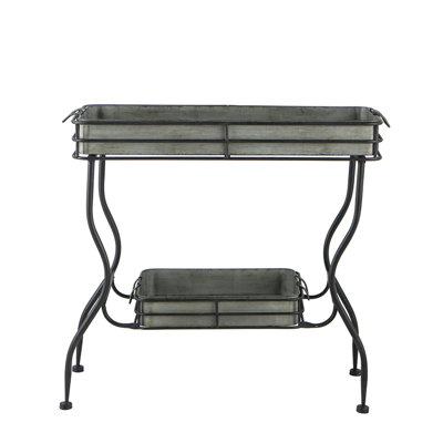 Galvanized Tray Table Accent Table