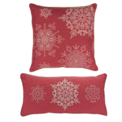Embroidered Throw Pillow