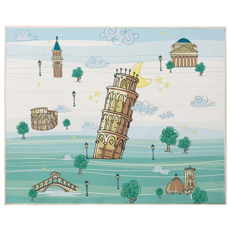 Huckleberry 90cm L Cotton Playmat, Blue/Green