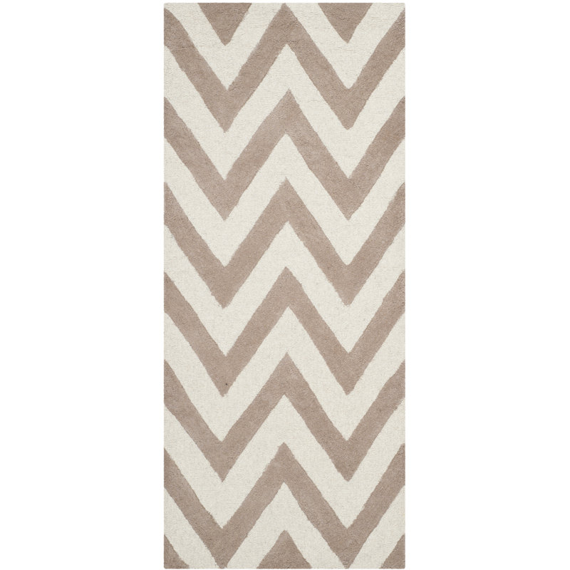 Sandiacre Chevron Wool Hand Woven Area Rug