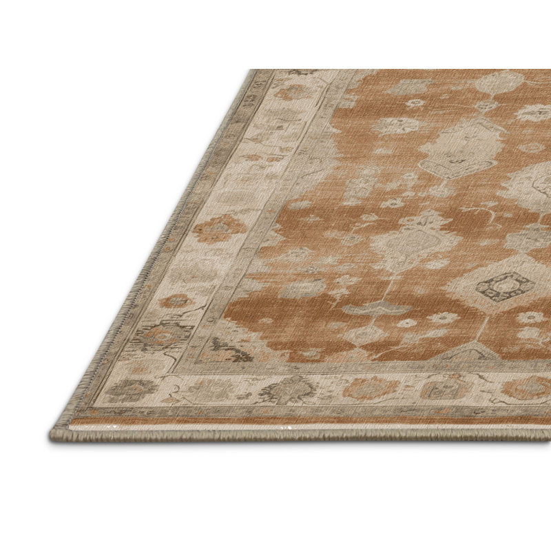 Tapis brun lavable à la machine, Rectangle 4pi x 6 pi