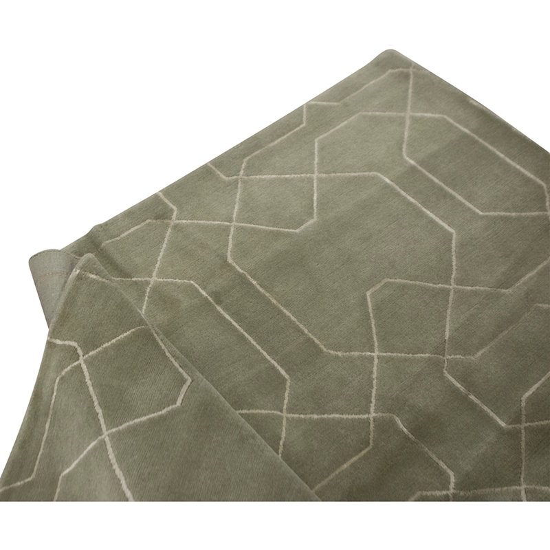 Tapis bleu clair noué à la main de haute qualité