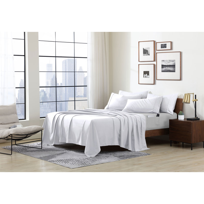 Swift Home Smart Pocket Fitted Sheet - Essential 1800 Series Microfiber - Fits Mattress up to 14" Thick - Convenient Storage, Peach Fuzz, Durable, Easy Care