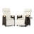 Red Barrel Studio® 2 Pcs Patio Wicker Recliner Chair With Adjustable Backrest Footrest Flip Side Table-2089893437