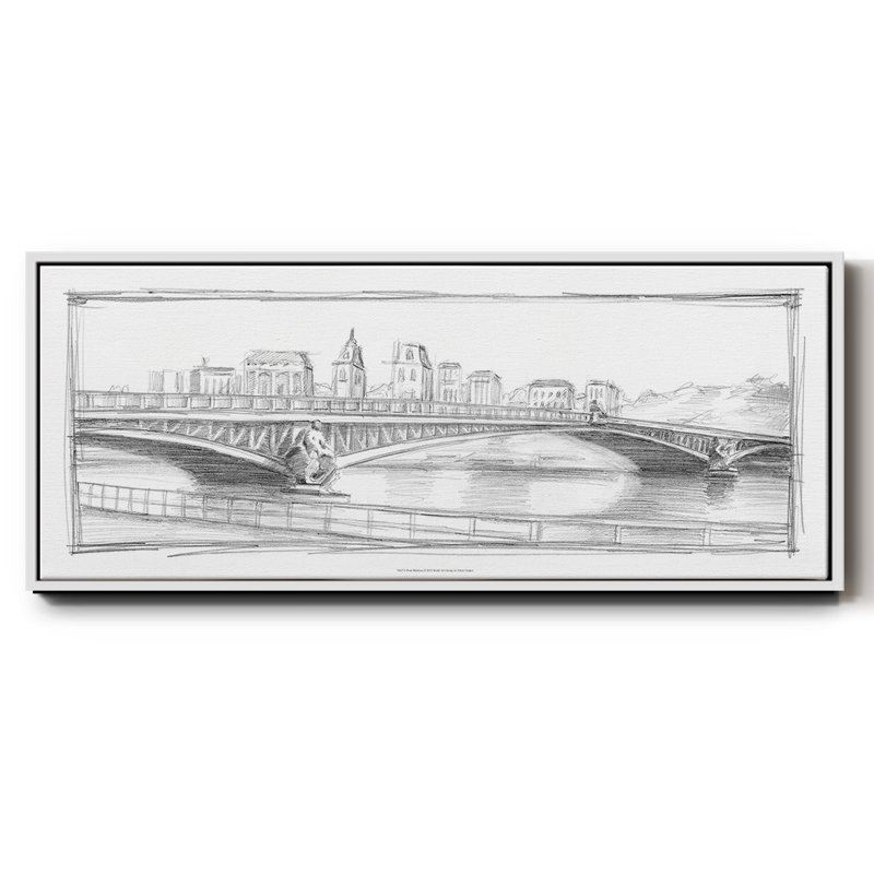 Pont Mirabeau - toile encadrée, H 20 po x l 50 po