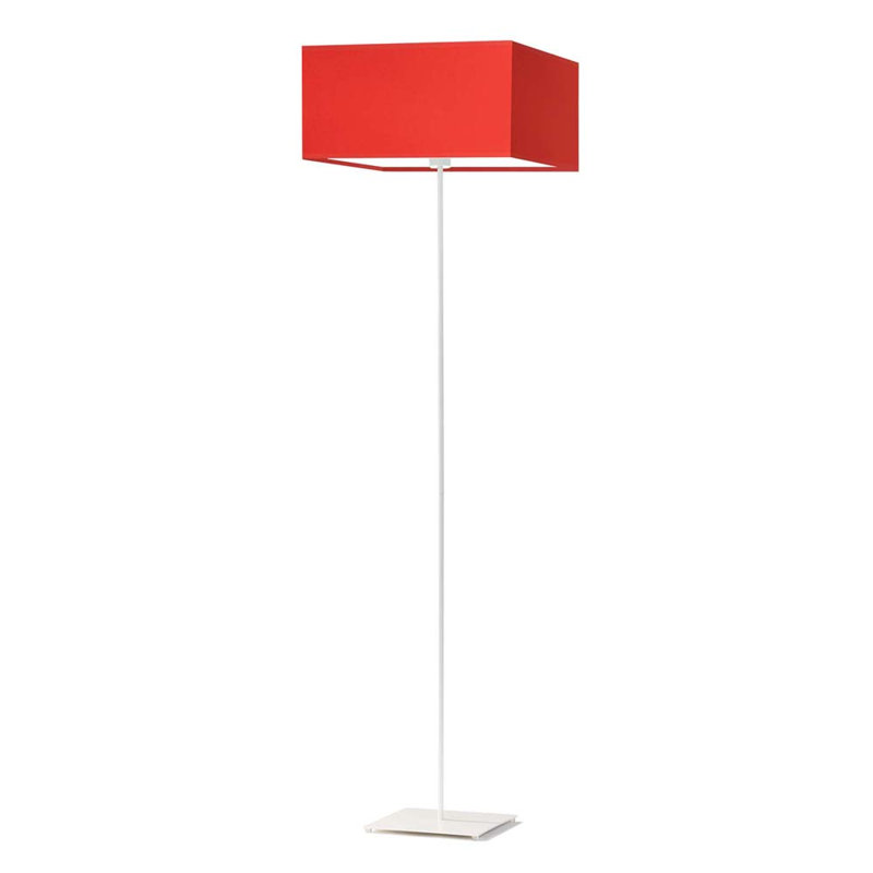 Attallah 156cm Traditional Floor Lamp, White, Red