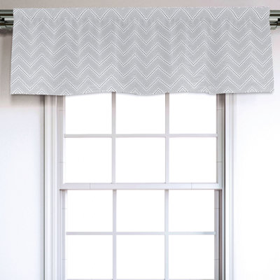 Sateen Chevron Ruffled Window Valance