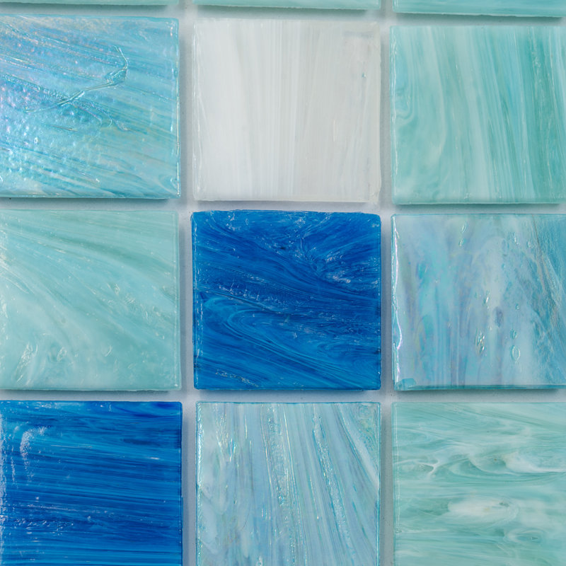 Carreau de mosaïque pour mur et plancher en verre 2 po x 2 po Mingles