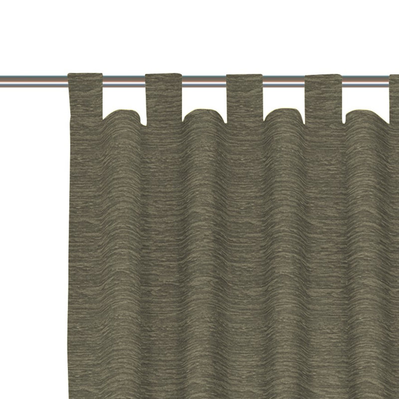 Polyacrylic Opaque Tab Top Curtain Panel, 132cm Width x 355cm Drop, Taupe