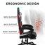 Fauteuil de jeu ergonomique inclinable en similicuir, pivotant et jeu vidéo de massage avec repose-pieds-482003453-524188306