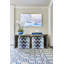 Geometric Area Rug in Beige/Blue