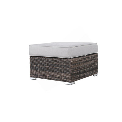 Repose-pieds d'extérieur avec coussin - entièrement assemblé