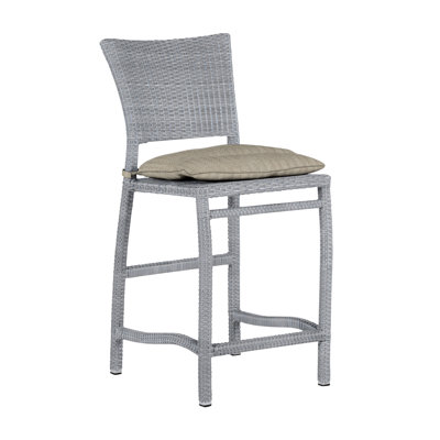 Skye Woven N-Dura Resin Wicker Outdoor Counter Stool 24 in.