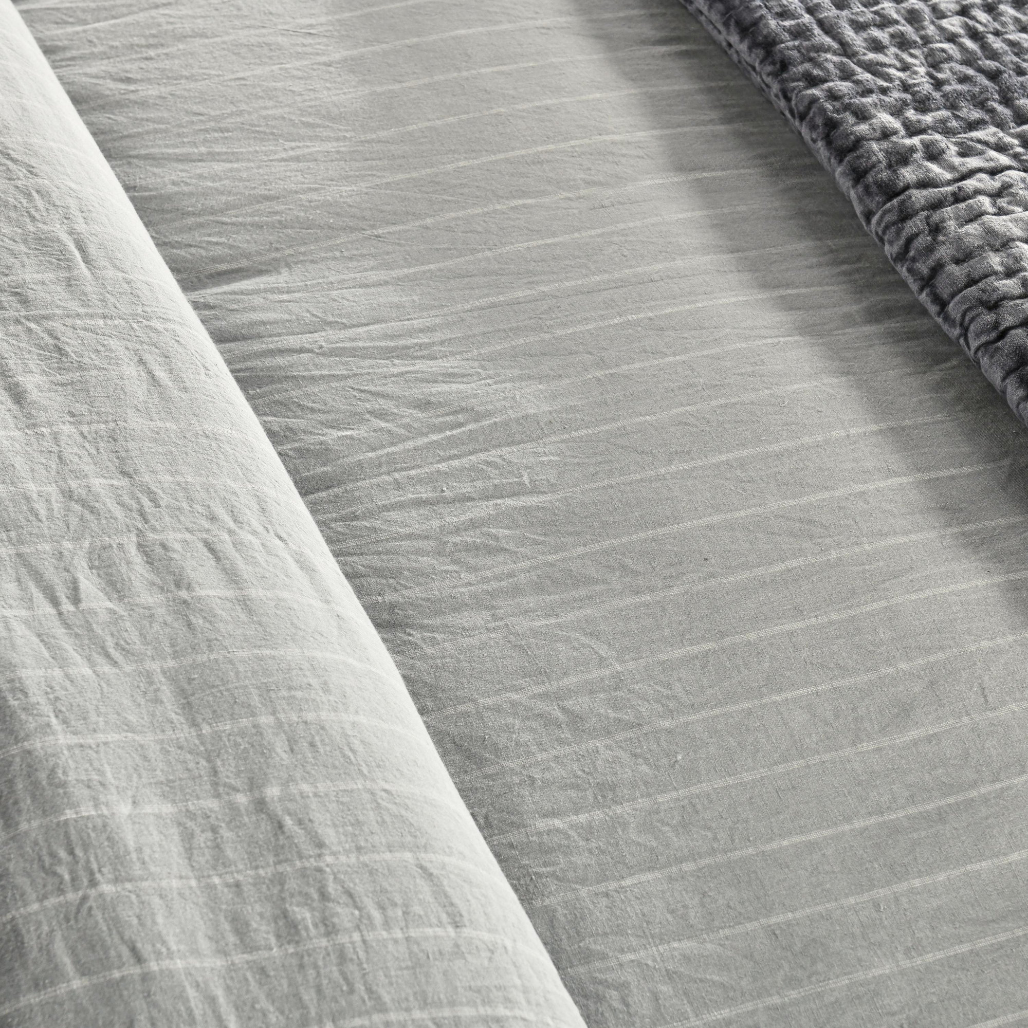Tasmin Linen Duvet Cover, Sea Fog Blue, Queen