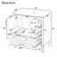 Petit meuble-lavabo compact en bois