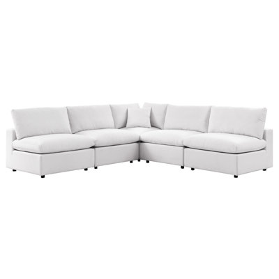 Canapé modulaire d'extérieur sans accoudoirs 5 pièces Commix par Modway