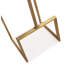 Stainless Steel,Vegan Leather Accent Stool-1770744274