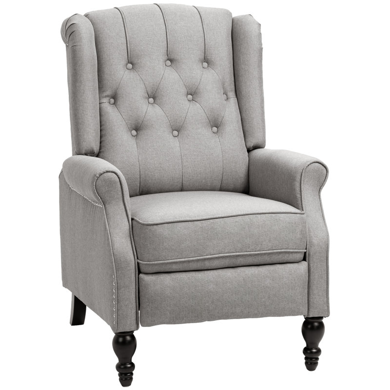 Fauteuil inclinable manuel standard Ashlye, Polyester gris clair