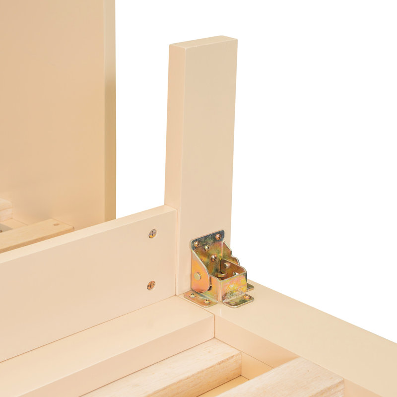 Lit double pliable doré, lit d'espace pour les petits appartements, grands tiroirs, finition, assemblage facile et élégant, avec utilisation