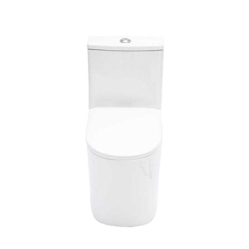 Toilette de salle de bain avec cuvette brute de 12 po, céramique blanche, chasse double 1,1 / 1,6, jet siphon, carte 800G, siège à fermeture en douceur, toilette hygiénique en céramique, chasse d'eau silencieuse et efficace