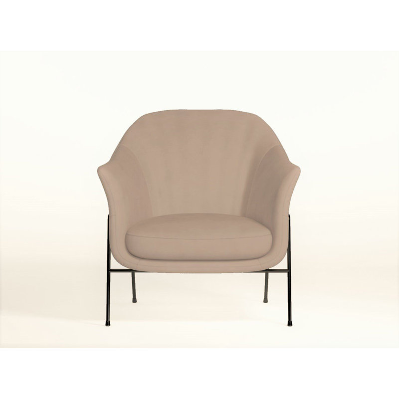 Melcher Upholstered Barrel Chair, Sand