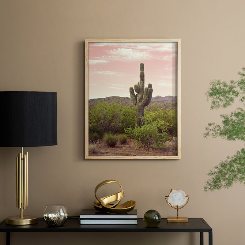 Arizona Desert, reproduction encadrée - bois massif, H 21 po x l 17 po