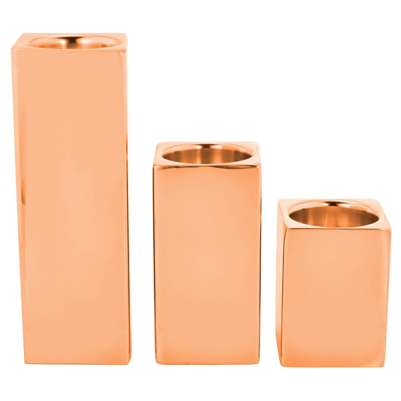Ensemble de 2 bougies chauffe-plat en acier inoxydable Lenetta, Doré