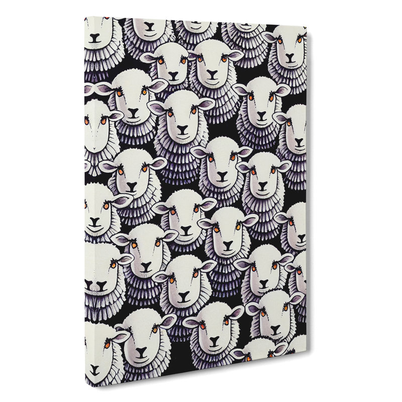 Faces Of The Sheep - Wrapped Canvas, 76cm H x 50cm W