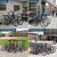 Support autoportant robuste à 5 vélos en acier - Support de garage commercial pour vélo, école et cour arrière | Rangement pour vélo noir sans perceuse