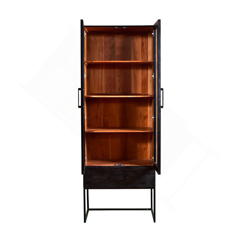 Versatile Rectangular Cabinet With Multiple Shelves For Efficient Storage