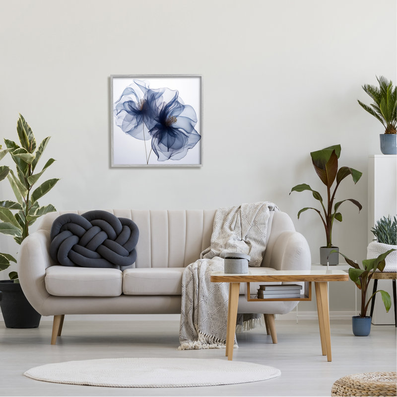 Bleu moderne, H 24 po x l 24 po x P 1,5 po, Estampe numérique Farmhouse