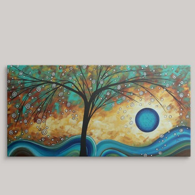 «Summer Blooms» par Megan Duncanson - impression, H 12 po x l 24 po x P 1,5 po, Toile