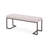 Upholstered Button Tufted Bench,Beige and Bronze