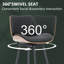 Chelsea Walnut Bentwood & Faux Leather Swivel Bar Stool with Metal Legs and Footrest-1010602712
