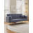 71-Inch Convertible Love Seat Sofa, American Vintage Grey Velvet Material, Suitable For Small Living Room, Bedroom, Office-51390500