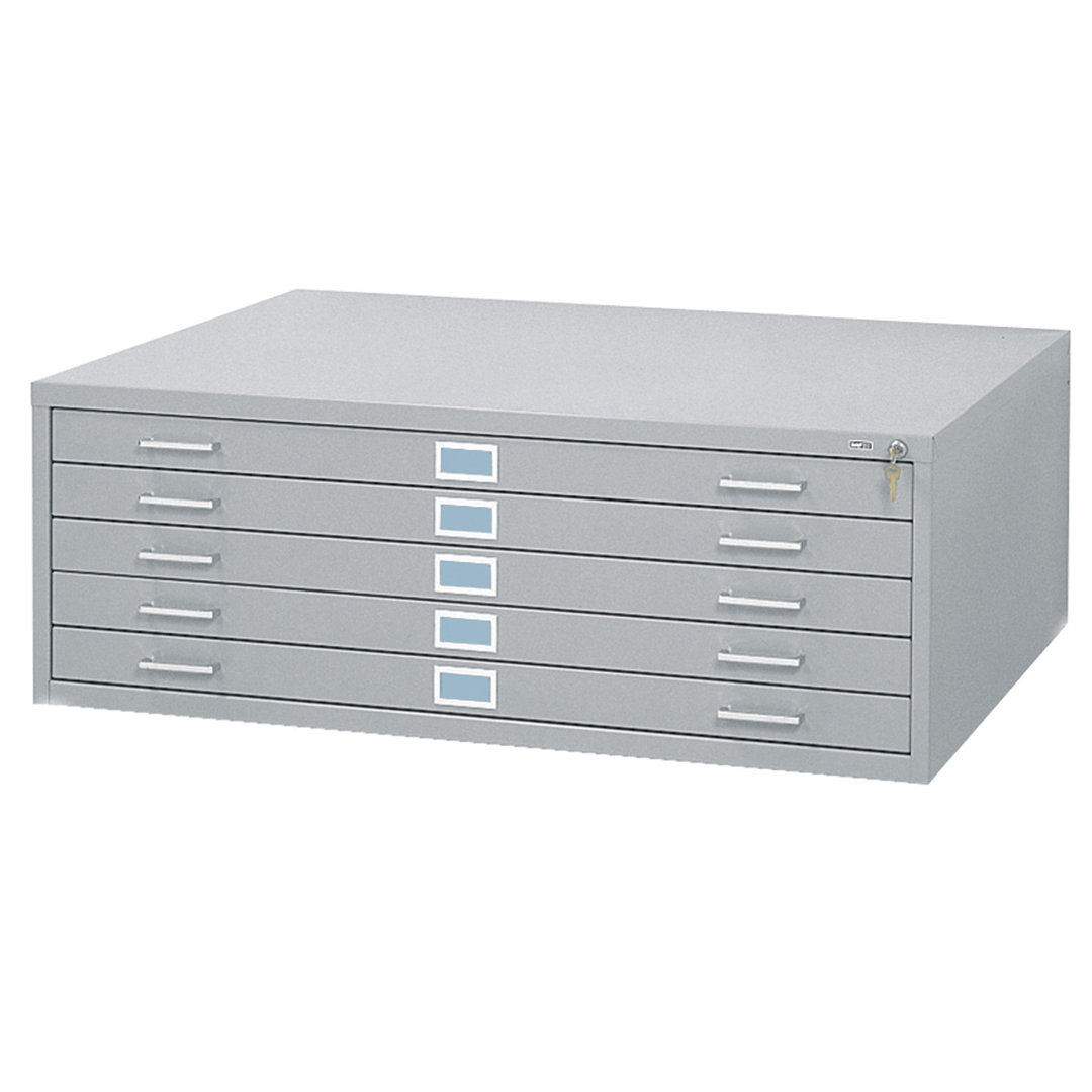 Five-Drawer Flat File Filing Cabinet Safco Products Company 