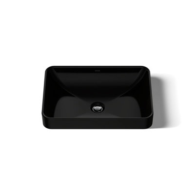 Vox Rectangle Vessel Bathroom Sink In Black